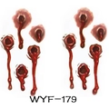 Tatuaggio temporaneo realistico con foro di proiettile e ferita Halloween WYF-179 - WYF-179 (Foro di Proiettile Ferita Insanguinata)