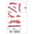 Adesivo per tatuaggi con ferite e suture realistiche S-263 per feste di Halloween - S-263 (Punti di Ferita Multipli)