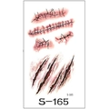 Adesivo per tatuaggio cicatrici realistiche di Halloween con cuciture e graffi - S-165 (Ferita Cucita e Graffi)
