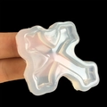 Gedetailleerd zicht op een flexibele siliconen kruismal voor DIY-sieraden maken - Stijl 5-Kruisvorm