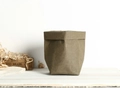 Eco-friendly brown washable kraft paper bag storage organizer for home and plants - Dark Green