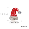 Spilla a cappello di Babbo Natale in smalto rosso con stelle d'argento e cristalli - Stile Cappello di Natale con Stella Rossa(16BC260)