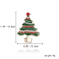 Spilla a forma di albero di Natale con smalto verde e strass su base dorata - Stile Albero di Natale(16BC267)