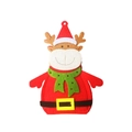 Christmas reindeer cutlery holder made of colorful felt with festive hat and scarf - Elk