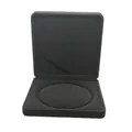 Macro shot of large black velvet jewelry box with round insert for necklace or medals - Round Necklace Box 19*19*4CM / Dark Gray