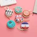 Set of round tinplate coin purses with London icons and Union Jack prints - Style C Mixed - London Theme