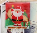 Red Christmas self-sealing bags with Santa Claus and tree motifs for cookies and candy - 10*10+3 Santa with Belt