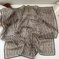 Elegant equestrian square scarf with brown silk texture and horse head print pattern - 14Z Horse Equestrian Brown