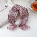 Pink and purple paisley cotton-linen scarf with vintage patterns for women’s hair and neck - 05 Woven Frame Forest Light Pink