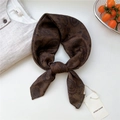 Deep brown paisley silk scarf with vintage pattern displayed as a stylish necktie - Heart Paisley Brown