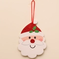 Glitzernder Weihnachtsmann-Anhänger mit rotem Glitzer und Aufhängeschnur für Dekorationen - XG-11 Weihnachtsmann Gesicht