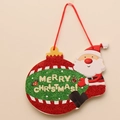 Glitzernde Weihnachtsmann-Hängedekoration aus Schaumstoff in Rot und Grün für den Baum - XG-10 Weihnachtsmann mit Ball