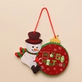 Weihnachtsschneemann-Anhänger mit roter Glitzerkugel und Schneeflockenmuster für den Baum - XG-8 Schneemann mit Ball