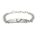 Klassisches Pärchen-Armband aus Titanstahl mit Real Love Herz-Puzzle in Silber - Herrenmodell (Schwarzes Herz)