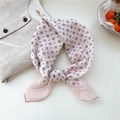 Pink vintage floral square scarf with geometric print for hair and neck styling - 26 Beige Square Grid