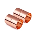 Close-up of cylindrical rose gold magnetic clasps for jewelry DIY with mirror finish - 3mm / Rose Gold