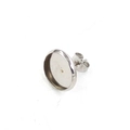 Base per orecchini a perno in acciaio inossidabile argento per creazione gioielli DIY - Diametro Interno 12mm per Man Tian Xing (4BT037)