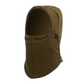 Dark brown fleece balaclava with adjustable black drawstring for windproof winter protection - Army Green