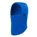 Blue fleece balaclava winter hood for men and women with adjustable drawstring - Sapphire Blue