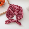 Bandana rouge en coton à motif paisley stylisé en bandeau à cheveux ou foulard chic - 04 Rouge Paisley Floral