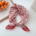 Lightweight white floral cotton scarf with red roses and wide crimson borders - 27 Red Rose Frame