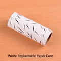 Portable lint roller refill roll with black willow pattern on white adhesive paper - Refill - White Stripes