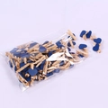 Mini mollette in legno da 3cm con cuori blu per decorazioni e artigianato creativo - Cuore Blu Scuro
