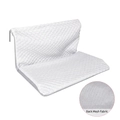 White breathable mesh hammock seat for cats with honeycomb fabric and back straps - L-Shaped Hammock Ice Bean Grey