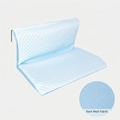 Light blue breathable hanging cat hammock with honeycomb mesh surface and back mesh detail - L-Shaped Hammock Ice Bean Blue