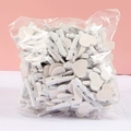 Lot de pinces en bois blanc en forme de cœur pour décoration dans un sac plastique - Blanc