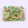Confezione di mini mollette in legno da 3 cm con cuori verdi per decorazioni fai-da-te - Cuore da 3cm (Singolo, ordinare in multipli di 50) / verde chiaro