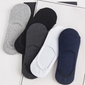 Lot de 5 paires de chaussettes invisibles en coton pour hommes, coloris variés - Taille unique / Échancré / Mélange Multicolore