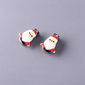 Set di due fermagli natalizi per capelli per bambine con Babbo Natale e nastro verde - Babbo Natale Tipo 2
