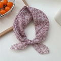 Chic floral printed hairband in pale purple cotton with a trendy center knot design - 27 Simple Leaf Pattern Pink