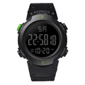 Men's large screen outdoor sports digital watch with black dial and HONHX brand logo - 9001F Green