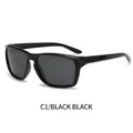 Gafas de sol deportivas polarizadas con montura negra brillante y lentes grises - Montura Negro Brillante Lente Gris