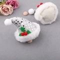 DIY Christmas hair clip accessory with silver sequin Santa hats and white plush trim - Silver Sequin Christmas Hat