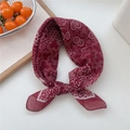 10 Cotton-Dot Flower Wine Red Border