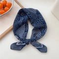 11 Cotton-Dot Flower Navy Border