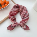 15 Cotton-Striped Wine Red Border