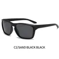 Gafas de sol deportivas polarizadas con montura negra arena y cristales gris oscuro - Marco Negro Mate Lente Gris Negro