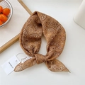 Vintage paisley print twist headband in warm yellow brown cotton feel fabric - Plaid Paisley Yellow