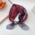 Soft burgundy paisley cotton silk scarf with floral patterns for women's summer style - Cotton Feather Paisley Wine Red