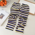 Detail of striped UV protection arm sleeves with knitted texture and brand label - One Size(10x50cm) / Yellow Purple Stripe