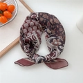 Vintage paisley print silk scarf in red and beige, light and breathable square neck wrap - Cotton Burred Rose Patchwork