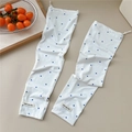 Détails des manchons de protection solaire blancs à pois bleus avec cordon réglable - Blanc à Pois Bleus (BX0101)