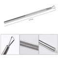 Empujador de cutículas de 12,5 cm en acero inoxidable para manicura y quitar gel - Pelador de uñas triangular de acero inoxidable plateado