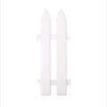 Panneau de clôture en plastique blanc avec boucles pour décoration de sapin de Noël - 29*12cm / Blanc