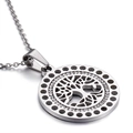 Elegante ciondolo albero della vita placcato oro 18k con cristalli scintillanti - Argento (KS86173-K)