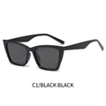 Occhiali da sole polarizzati cat eye con montatura nera e lenti grigie stile C1 - Montatura Nera Lenti Grigio Nero